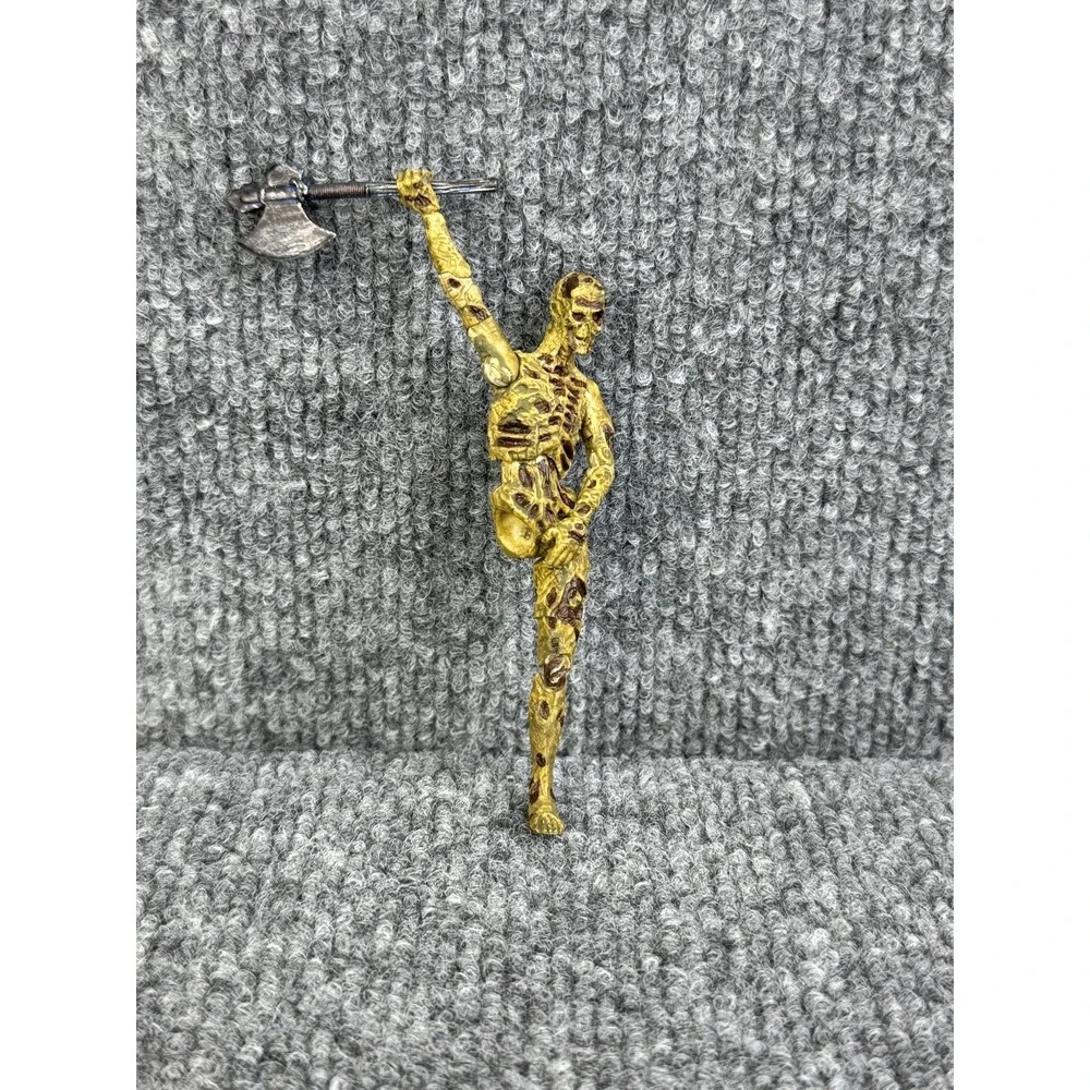 Skeleton Warrior Action Figure Undead Zombie Figurine with Battle Axe Toy